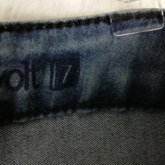 Revolution By Revolt Womens Jeans Skinny Blue Denim Acid Wash Low Rise Juniors 7 - Picture 11 of 12